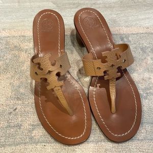 Tory Burch slip on low heeled sandals